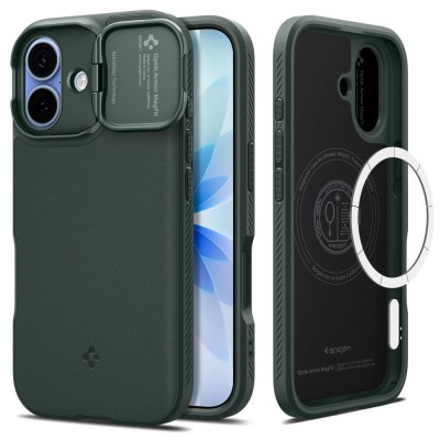 Θήκη Spigen SGP Optik Armor MAG MAGSAFE για APPLE IPHONE 17 6.3 5G 2025 - ABYSS ΠΡΑΣΙΝΟ - ACS09988