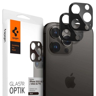 Spigen SGP OPTIK.TR SLIM Camera Lens tempered glass 9h for CAMERA Αpple iPhone 14 PRO / 14 PRO MAX - BLACK - 2 PCS - AGL05273