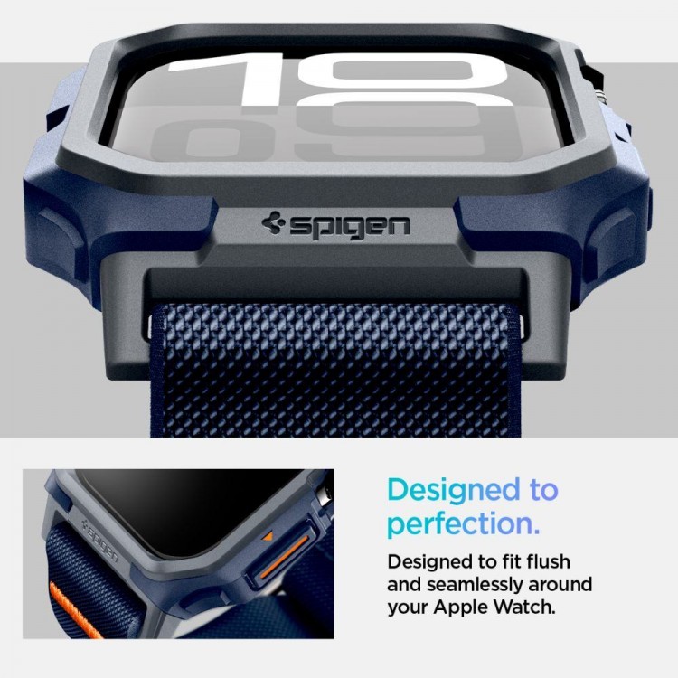 Θήκη Spigen SGP LITE FIT ”PRO” BAND με ΛΟΥΡΑΚΙ για APPLE WATCH SERIES 10 - 46 MM - NAVY ΜΠΛΕ - ACS08925