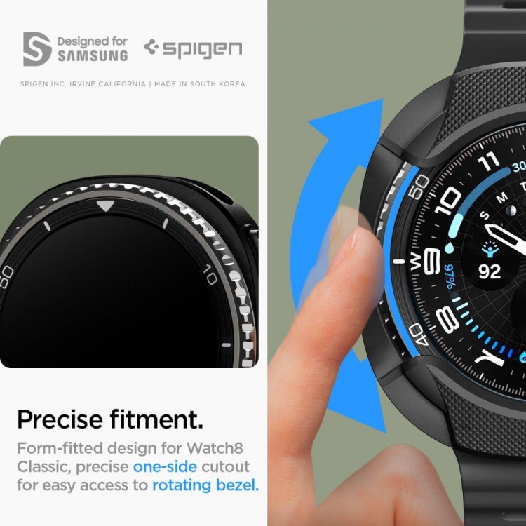 Θήκη Spigen SGP LIQUID AIR για Samsung Galaxy WATCH 8 CLASSIC 46MM 2025 - ACS09841 - ΜΑΥΡΟ