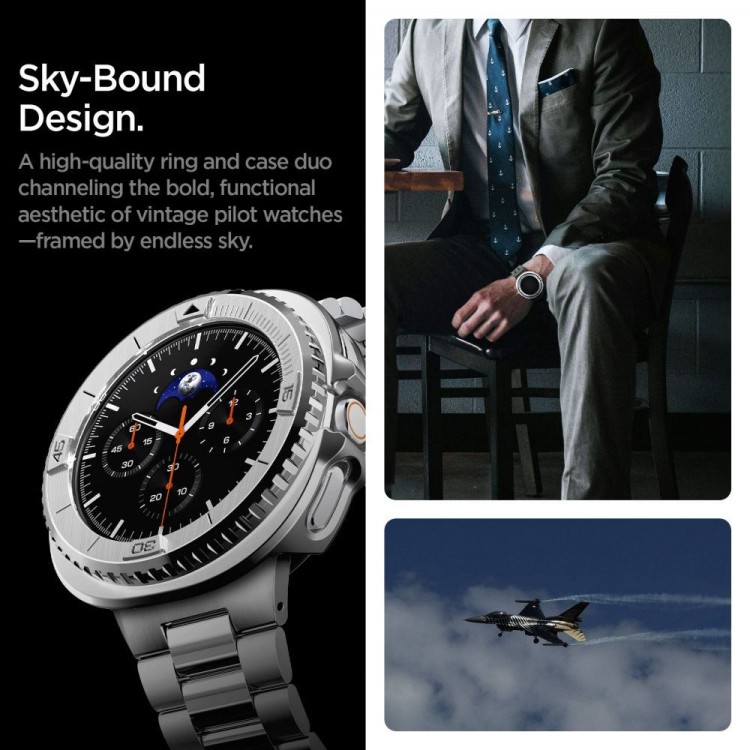 Θήκη Spigen SGP BEZEL TUNE PRO PILOT με δακτυλίδι στεφάνης για SAMSUNG GALAXY WATCH 8 CLASSIC (46 MM) - ΑΣΗΜΙ - ACS10017