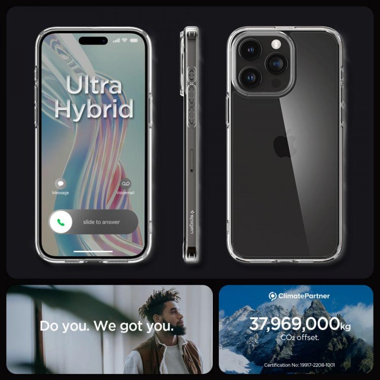 Θήκη Spigen SGP Ultra Hybrid για Apple iPhone 15 PRO 6.1 2023 - ΔΙΑΦΑΝΟ - ACS06707