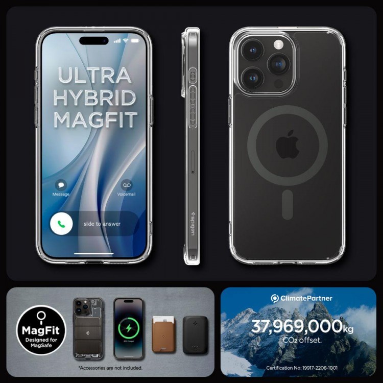 Θήκη Spigen SGP Ultra Hybrid MAG MAGSAFE για Apple iPhone 15 PRO 6.1 2023 - ΓΡΑΦΙΤΗΣ - ACS06716