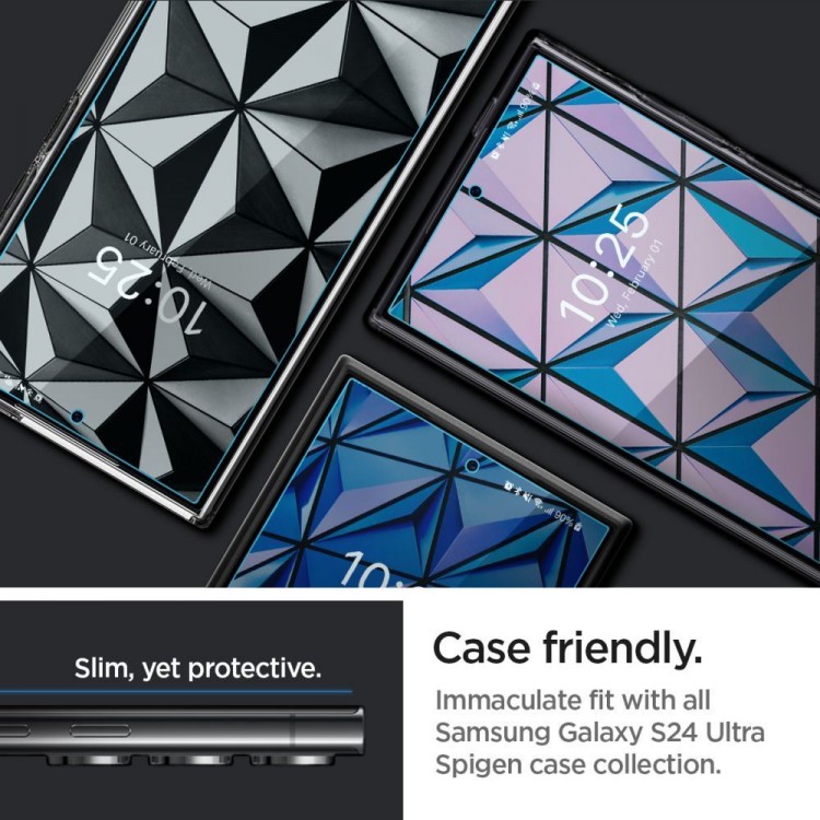 Spigen SGP Μεμβράνη προστασίας Film Neo Flex case friendly  για Samsung Galaxy S24 ULTRA 5G 2024 - ΔΙΑΦΑΝΟ - AFL07494 - 2 ΤΕΜ.