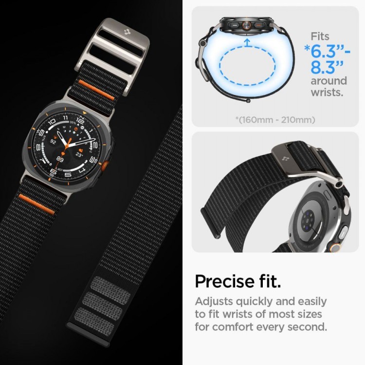 Spigen SGP DuraPro Flex Ultra λουράκι για SAMSUNG GALAXY WATCH ULTRA (47 MM) - ΜΑΥΡΟ - AMP08773