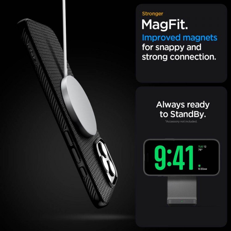 Θηκη Spigen SGP Liquid AIR ”T” MAG MAGSAFE για Apple iPhone 16 Pro Max 6.9 2024 - ΜΑΥΡΟ - ACS09114