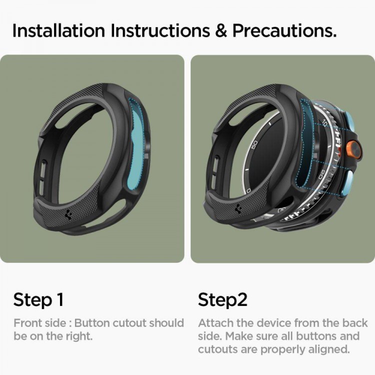 Θήκη Spigen SGP LIQUID AIR για Samsung Galaxy WATCH 8 CLASSIC 46MM 2025 - ACS09841 - ΜΑΥΡΟ