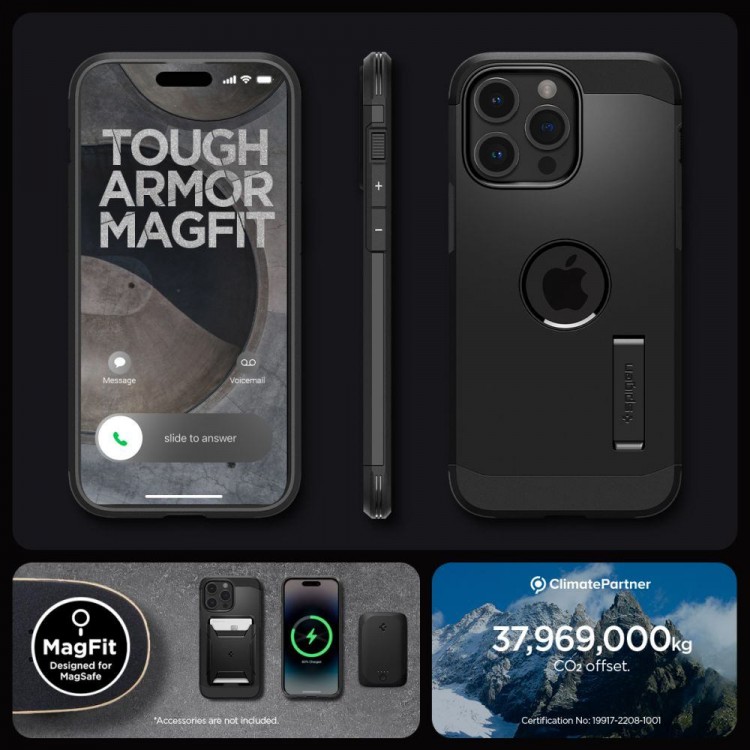 Θήκη Spigen SGP Tough Armor MAG MAGSAFE για Apple iPhone 15 PRO MAX 6.7 2023 - ΜΑΥΡΟ - ACS06594