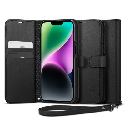 Θήκη Spigen SGP Wallet S για Apple iPhone 14 6.1 2022 - ΜΑΥΡΟ - ACS05421