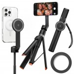 Spigen SGP One Push MAGSAFE+ Auto Opening ΑΣΥΡΜΑΤΟ Selfie Stick Bluetooth Remote ΤΡΙΠΟΔΑΣ 360 - ΜΑΥΡΟ - AMP09534