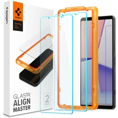 Spigen SGP Γυαλί προστασίας ALM GLAS.tR SLIM FC για SONY XPERIA 1 V - ΜΑΥΡΟ - AGL06430 - 2-TEM