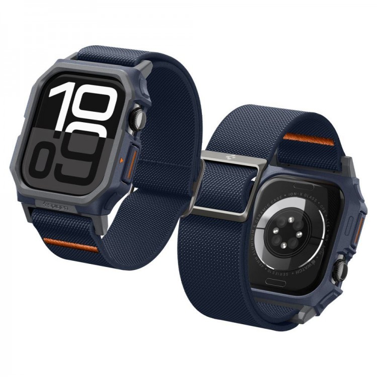 Θήκη Spigen SGP LITE FIT ”PRO” BAND με ΛΟΥΡΑΚΙ για APPLE WATCH SERIES 10 - 46 MM - NAVY ΜΠΛΕ - ACS08925