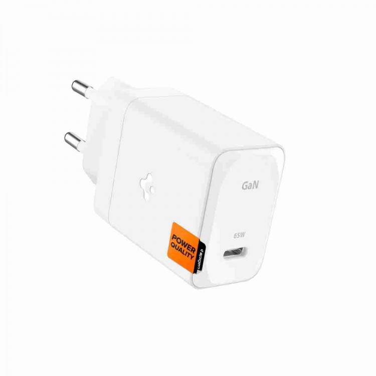 Spigen SGP Οικιακός Φορτιστής ARCSTATION PRO GAN-651 GaNFast POWERARC NETWORK PPS USB-C Port 65W με καλω΄διο TYPE-C, PE2201 - ACH05476 - ΛΕΥΚΟ