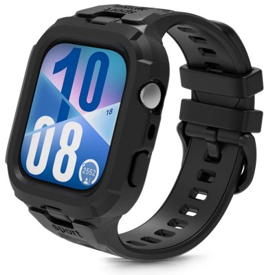 Θήκη TECH PROTECT ARMOUR με λουράκι για HUAWEI WATCH FIT 3 / 4 / 4 PRO - ΜΑΥΡΟ