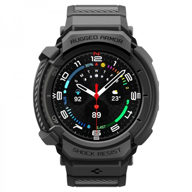Θήκη Spigen SGP Rugged Armor PRO για Samsung GALAXY WATCH 8 CLASSIC 2025 - 46MM - ΜΑΥΡΟ - ACS10013