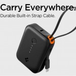 SPIGEN SGP ESSENTAIL EA3010BT POWER BANK 10.000MAH 30W με ενσωματωμένο καλώδιο USB-C - ΜΑΥΡΟ - ABA09023