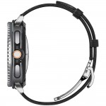 Spigen SGP ENZO Δερμάτινο λουράκι Designed για SAMSUNG GALAXY WATCH 8 / CLASSIC (40 / 44 / 46 MM) - ΜΑΥΡΟ - AMP10119