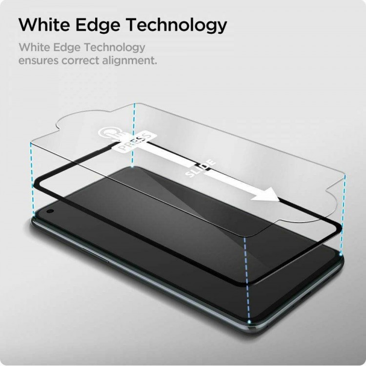 Spigen SGP Γυαλί προστασίας GLAS.tR SLIM FC για ONEPLUS NORD 2 5G/ NORD CE 5G - ΜΑΥΡΟ - AGL03813