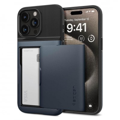 Θήκη Spigen SGP Slim Armor CS για APPLE iPhone 15 PRO MAX 6.7 2023 - ΜΠΛΕ - ACS06591