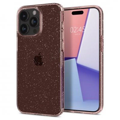 Θήκη Spigen SGP Liquid Crystal GLITTER για Apple iPhone 15 PRO MAX 2023 - ΔΙΑΦΑΝΗ ΡΟΖ GLITTER - ACS06560
