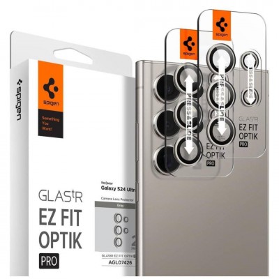 SPIGEN SGP OPTIK.TR EZ FIT CAMERA PROTECTOR Γυαλί προστασίας ΦΑΚΩΝ για CAMERA LENS Samsung GALAXY S24 ULTRA - ΓΚΡΙ - AGL07426 - 2-TEM