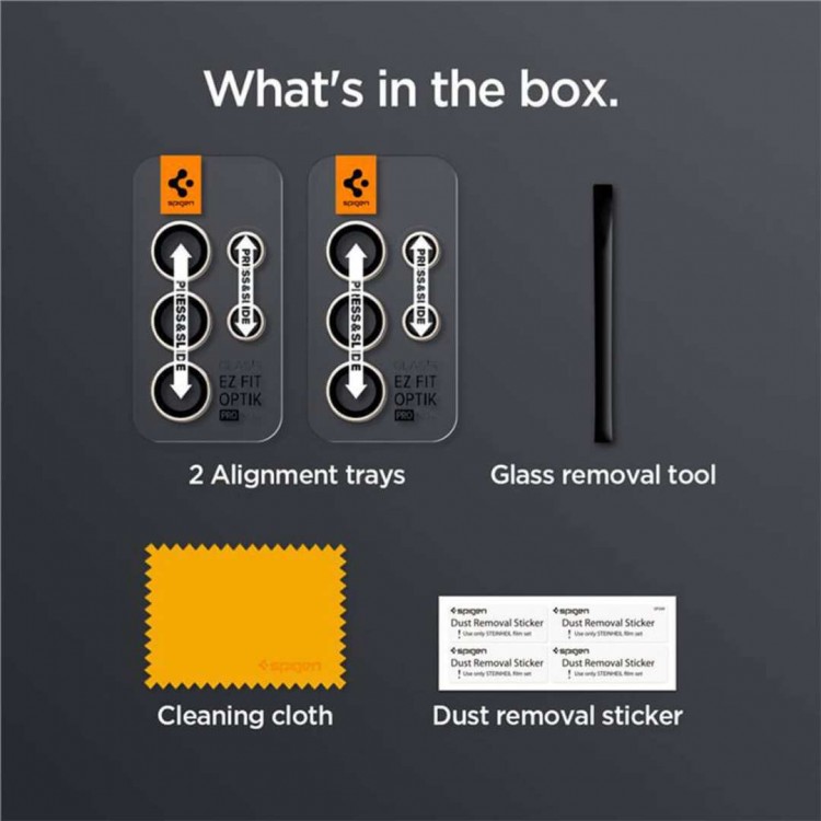 SPIGEN SGP OPTIK.TR EZ FIT CAMERA PROTECTOR Γυαλί προστασίας ΦΑΚΩΝ για CAMERA LENS Samsung GALAXY S24 ULTRA - ΓΚΡΙ - AGL07426 - 2-TEM