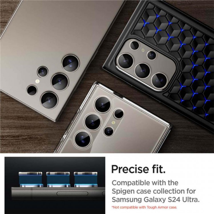 SPIGEN SGP OPTIK.TR EZ FIT CAMERA PROTECTOR Γυαλί προστασίας ΦΑΚΩΝ για CAMERA LENS Samsung GALAXY S24 ULTRA - ΓΚΡΙ - AGL07426 - 2-TEM