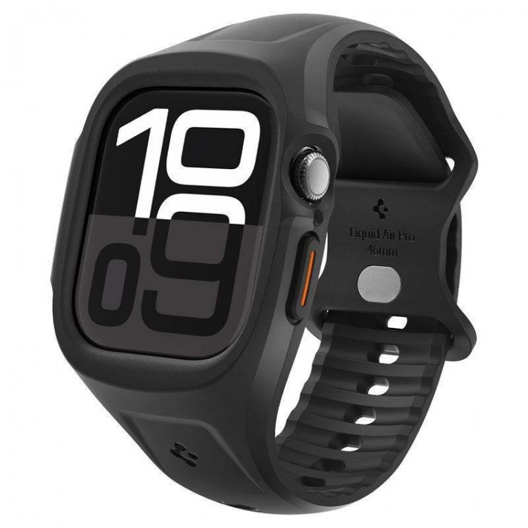 Spigen SGP LIQUID AIR PRO BAND Θήκη με Λουράκι για Apple Watch series 10 (46 MM) - MAΥΡΟ - ACS09317