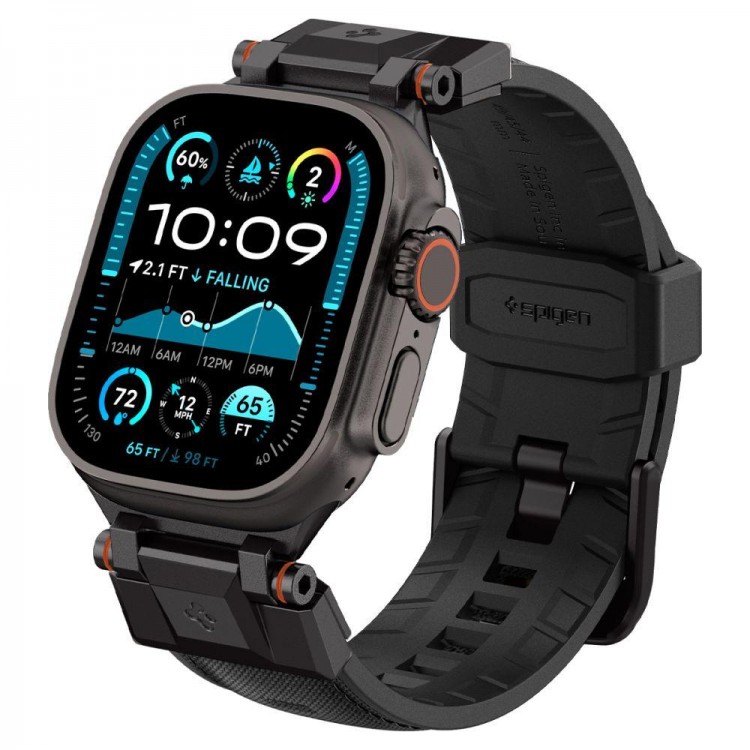 Spigen SGP DuraPro Armor λουράκι για APPLE WATCH Ultra 2/1 49mm / 9/8/7 45mm / SE/6/5/4 44mm / 3/2/1 42mm - BLACK EDITION - AMP09229