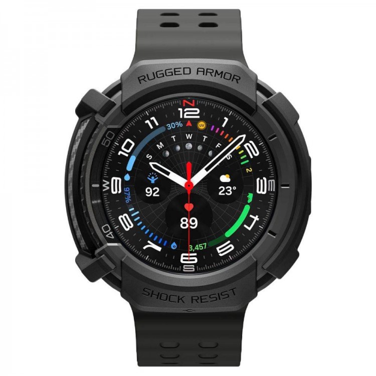 Θήκη Spigen SGP Rugged Armor για SAMSUNG GALAXY WATCH 8 CLASSIC 46mm 2025 - ΜΑΥΡΟ - ACS10012