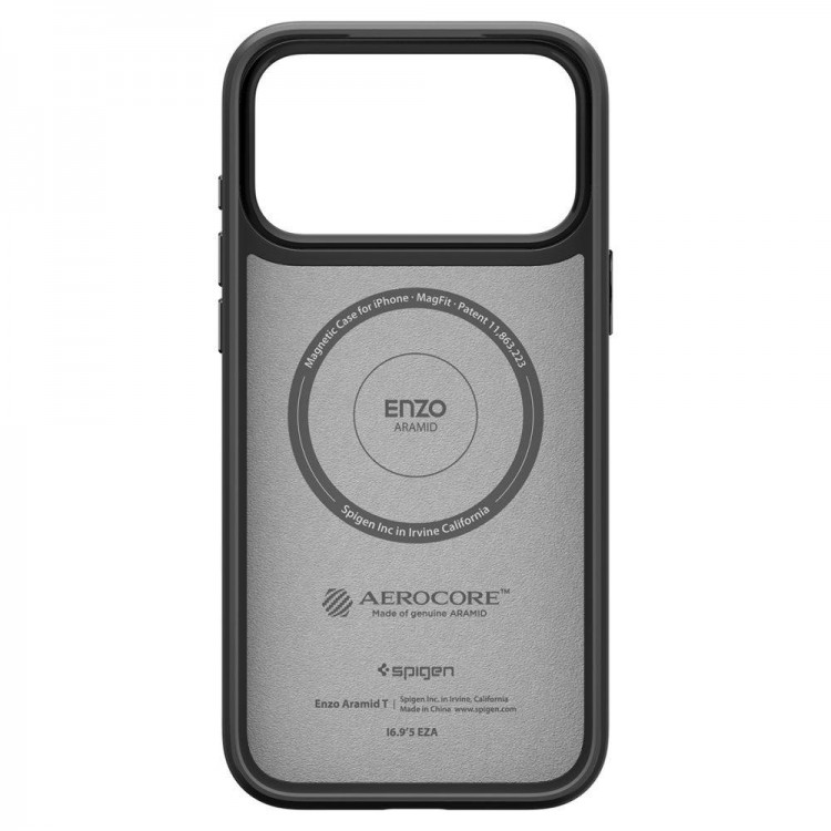 Θήκη Spigen SGP ENZO ARAMID ”T” MagFit MagSafe Kevlar 1500D για Apple iPhone 17 PRO 6.3 2025 - MATTE ΜΑΥΡΟ - ACS09959