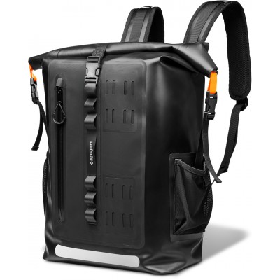 Case Spigen SGP A650 Aqua Shield Rolltop Αδιάβροχη τσάντα Laptop εως 16" , Backpack 35λτ. - ΜΑΥΡΟ - AMP04523