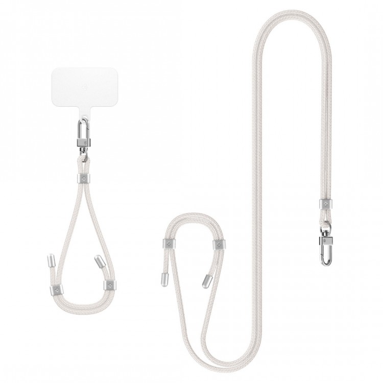 Spigen SGP Universal ρυθμιζόμενο ΣΕΤ Strap καρπού + CROSSBODY με ConTag2 1P για Θήκες SMARTPHONE - Pearl ΛΕΥΚΟ - AFA08365