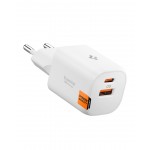 Spigen SGP Φορτιστής οικιακός PPS Essential EE352EU GaN Fast 1XUSB-C PD/ 1XUSB-A, 35W - ΛΕΥΚΟ - ACH09462