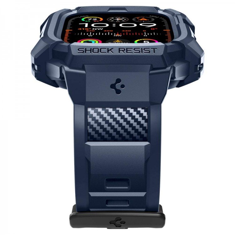 Θήκη Spigen SGP Rugged Armor PRO με λουράκι για Apple Watch ULTRA 1 / 2 (49 MM) - NAVY ΜΠΛΕ - ACS07389