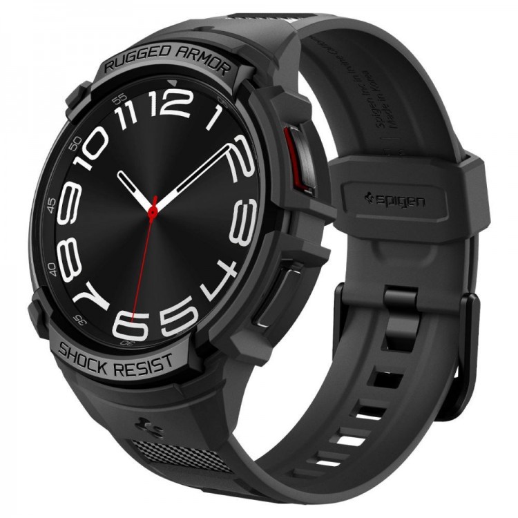 Θήκη Spigen SGP Rugged Armor PRO BAND με λουράκι για Samsung GALAXY WATCH 6 CLASSIC- 43MM - ΜΑΥΡΟ - ACS06492