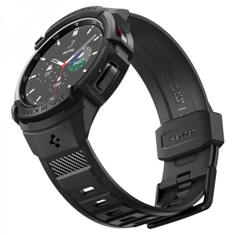 Θήκη Spigen SGP Rugged Armor PRO BAND με λουράκι για Samsung GALAXY WATCH 6 CLASSIC- 43MM - ΜΑΥΡΟ - ACS06492