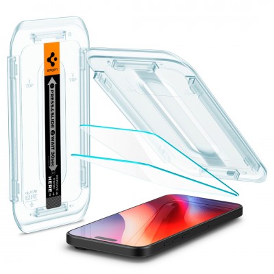 Spigen SGP Γυαλί προστασίας GLAS.tR EZ Fit SLIM CASE FRIENDLY για APPLE iPhone 16 PRO Max 6.9 2024, 2-TEM - ΔΙΑΦΑΝΟ - AGL07907