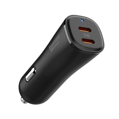 Spigen SGP Φορτιστής Αυτοκινήτου EV502 ARCSTATION ESSENTIAL PD 50W , 2x Θύρες TYPE-C, Smart 3.0A - ΜΑΥΡΟ - ACP08523