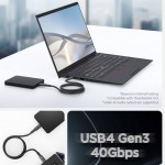 Spigen SGP PB2203 PD240W ArcWire Thunderbolt 4/3 ΚΑΛΩΔΙΟ USB-C σε USB-C 1.20M - ACA06840 - ΜΑΥΡΟ