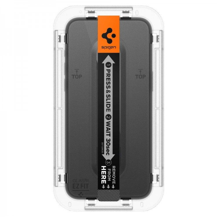 Spigen SGP Γυαλί προστασίας GLAS.tR EZ Fit SLIM CASE FRIENDLY για APPLE iPhone 15 PRO MAX 6.7 2023, 1-TEM - ΜΑΥΡΟ - AGL06879