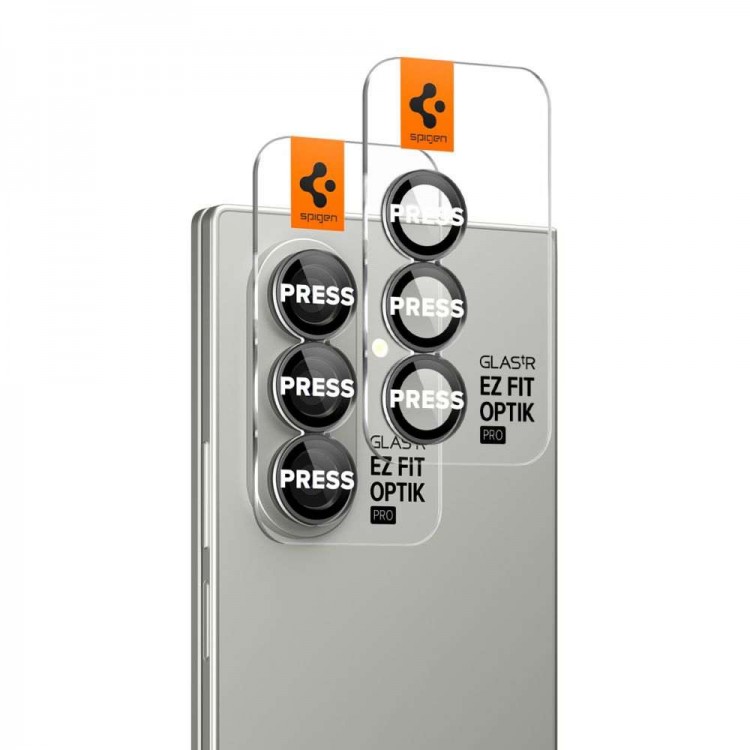 Spigen SGP OPTIK.tR SLIM EZ Fit Optik Pro 2 Γυαλί προστασίας 9H Camera Lens για CAMERA SAMSUNG GALAXY Z FOLD 7 2025 - ΜΑΥΡΟ - 2 ΤΕΜ - AGL09581