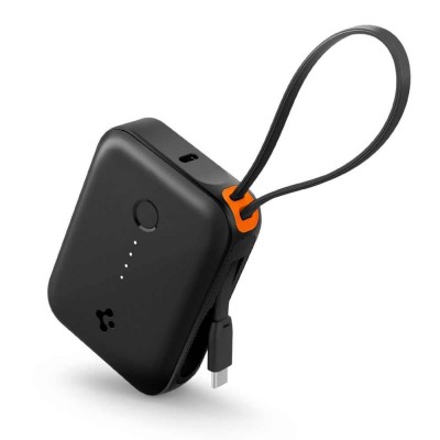 SPIGEN SGP ESSENTAIL EA3010BT POWER BANK 10.000MAH 30W με ενσωματωμένο καλώδιο USB-C - ΜΑΥΡΟ - ABA09023