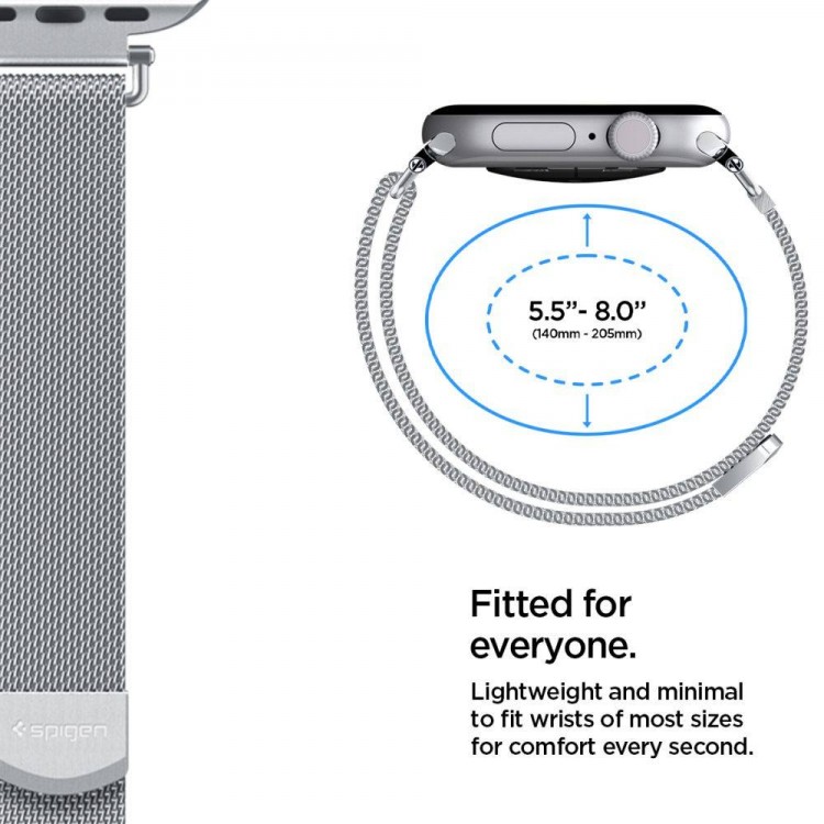 Spigen SGP Metal BAND Λουράκι Stainless Steel για Apple Watch series 42mm/41mm/40mm - ΑΣΗΜΙ - AMP10498