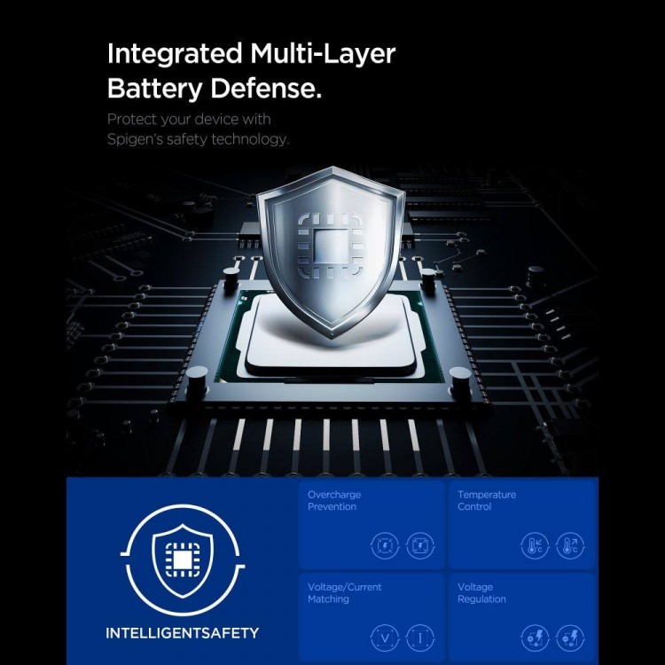 Spigen SGP Φορτιστής οικιακός 45W Essential EE451EU GaN Fast USB-C PD 3.0 PPS με καλώδιο USB-C 100W 1μ. - ΛΕΥΚΟ - ACH09473