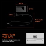 Spigen SGP MagSlide Badge θήκη με Strap, Vertical ID Holder ταυτότητας με Removable Lanyard ID - Μαύρο - AFA08860