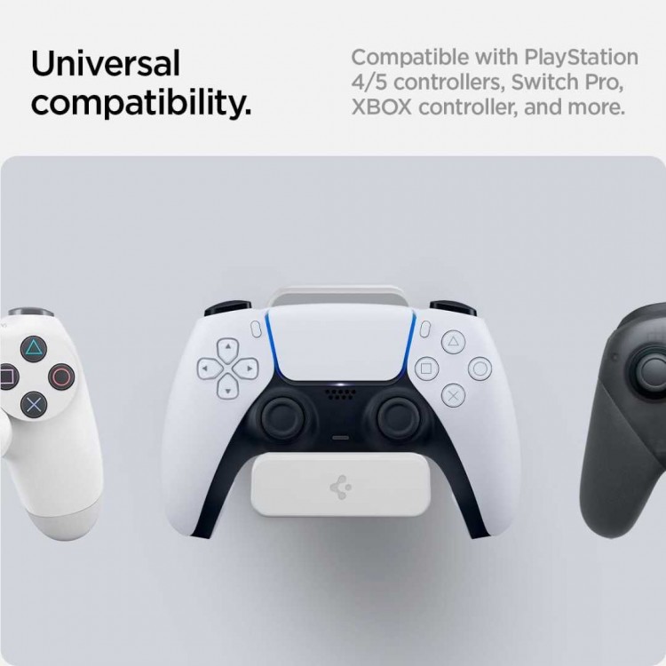 Spigen SGP Aluminum Universal VG300 Βάση για PS5 Digital Edition, Playstation Controller, Xbox, PS4, PS5 & Nintendo Dual Sense Controller - ΛΕΥΚΟ - 2 TEM. - AMP06397