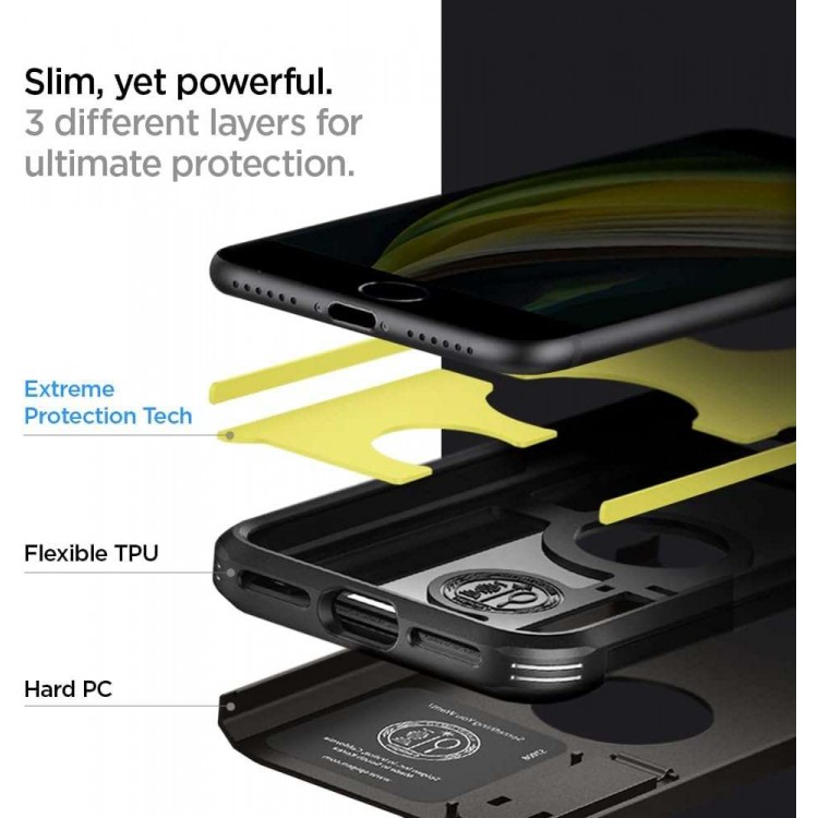 Θήκη Spigen SGP TOUGH Armor 2 για APPLE iPhone SE 2020/2022 - ΓΡΑΦΙΤΗΣ - ACS00949