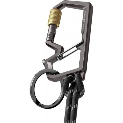 SPIGEN SGP Carabiner μπρελόκ για κλειδιά, 2ΗΣ Γενιάς, με ανοιχτήρι - 1 ΤΕΜ - ΓΡΑΦΙΤΗΣ - AHP08894