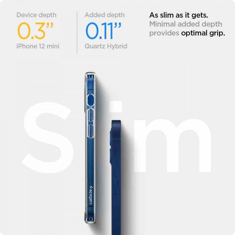 Θήκη Spigen SGP QUARTZ Hybrid για Apple iPhone 12 MINI - MAT ΔΙΑΦΑΝΟ - ACS02602